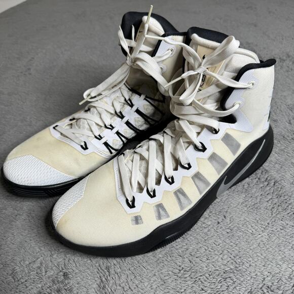 Nike Zoom Hyperdunk Basketball Hi Top Shoes Mens 12.5 white/black EUC Lace Up - Picture 6 of 8